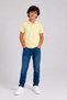 Girls & Boys Unisex Yellow 100% Cotton Polo Collar Long and Short Sleeve 2-Piece T-Shirt Set - 3