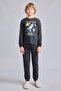Regular Fit Glow-In-The-Dark Printed 2-Piece Pajama Set for Boys I1826A826Au