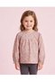 Girls Pink Floral Corduroy Blouse