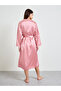 Pink Lace Detail Satin Robe and Slip Set - 7