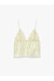 Comfortable Fit Lace Detailed Satin Strap Pajama Top - 2