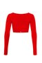 Fingerless Long Sleeve Bustier - Red 1970 - 2