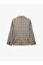 Regular Fit Long Sleeve Classic Collar Pocketed Buttoned Plaid Blazer Jacket - 2