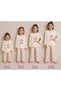 Girls' Pajama Set Long Sleeve Heart Patterned Do What You Love 2-4-6-8 Years Old Comfortable Home Wear - 4