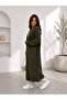 Women's Shawl Collar Oversized Knitwear and Bearded Furry Cardigan - 7