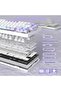 كيبورد يندياو USB موديل AK820 مريح باللون الرمادي والأبيض متوافق مع ويندوز و ماك و PS4 باللغة الإنجل - 6