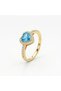 Heart Model Blue Stone Women's Ring