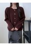 Women's Bow Buttoned Oval Detailed Knitwear Cardigan - 2