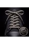 Black and White Zigzag Patterned Flat Shoelaces Compatible with Sports Sneakers - 2