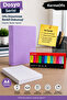 A4 4-Ring Lilac Folder Set – 6 Neon 6 Pastel 12 Color Highlighters and 50 Sheets of 80 Gr Unlined A4 Notepad Paper