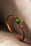 100% Pure Copper Green Zircon Stone Women's Bracelet Handmade Adjustable Authentic Premium Design - 5