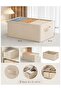 1 Piece Cream Fabric Foldable Closet Organizer Box 45X30X20 cm |   Clothing and Garment Organizer Storage Box - 3