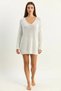 Women's V-Neck Lace Detailed Knitwear Ecru Sweater