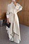 Natural Detailed 3-Piece Linen Set with Linen Trim - 8609 - 2