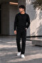 Men's Regular Fit Waffle Fabric Basic Crew Neck Long Sleeve Sweatshirt - 2