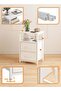 Nightstand with 2 Fabric Drawers, Simple Bedside Table, Space-Saving End Coffee Table, Side Table with Storage for Bedroom, Living Room, White - 4