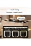 Modern Bedside Nightstand Table with LED Mirror, Sensor Light, Wireless Charging and BT Speaker 50CM - 5