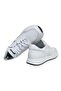 White Color Lace-Up Genuine Leather Men's Shoes - 2