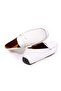 White Color Laceless Genuine Leather Men's Shoes - 2