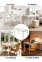 120x58x75cm Multifunctional Large Desk for Living Room, Bedroom, Study - White Rectangular Desk for Dining, Makeup and Working, Simple Fashion Dining Table & Office Computer Desk - 3