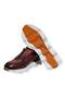 Burgundy Color Lace-Up Genuine Leather Men's Shoes - 3