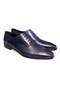 Dark Blue Color Lace-Up Genuine Leather Men's Shoes