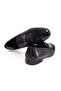 Black Color Laceless Genuine Leather Leather Sole Men's Shoes - 2