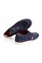 Dark Blue Color Laceless Genuine Leather Men's Shoes - 2