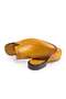 Yellow Color Laceless Genuine Leather Men's Half Shoes - 2