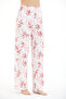Women's Floral Patterned 100% Viscose Pajama Bottoms - 4