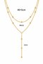 Gold Color Y Necklace Women's Elegant Chain Necklace - 5