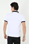 Men's collared slim fit printed t-shirt - white - 2