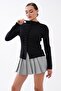 Women's Stand Collar Front Ruffle Detailed Button Closure Knitwear Cardigan 265160 - - 4