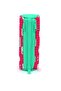 Neon Coral Water Green Alpaca Patterned Three Compartment Pencil Bag 22308 - 2