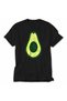Minimalist Avocado Art T-Shirt Print - Black - 5