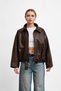 New Women's Buckled Oversized Leather Jacket – Zippered Vintage Biker Coat - 2