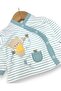 Baby Boy Striped Teddy Bear Printed Hat 3-Piece Newborn 0-3 Months 100% Cotton Bodysuit Set - 4