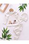 Baby Girl Polka Dot Teddy Bear Printed Hat 3-Piece Newborn 0-3 Months 100% Cotton Bodysuit Set