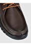 Brown Genuine Leather Men's Comfort Casual Shoes - 6