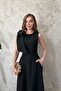 Black Shoulder Bow Dress - 2