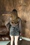 Brown Ruffle Blouse - 4
