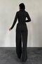 Black Shirt and Pants Tracksuit Set - 3
