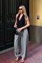 Black Gingham Shalwar Trousers - 261048 - 4
