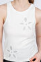 Women's Ecru Floral Patterned Detailed Blouse Undershirt 8602 - 3