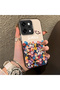 Oppo Reno 14 Pro 5g Compatible Silicone Edge Hard Back Case Couple Phone Case with Floral Pattern - 3