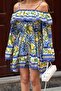 Blue Lemon Patterned Dress - 8616 - 2