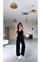 Black Ribbed Globlu Athlete Comfortable Tracksuit Set - 6