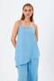 Brode Fabric Suit with Straps and Pants - 2