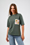 Embroidered Pocket Detailed Crew Neck T-Shirt - 3