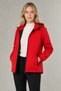 Women's Red Removable Hooded Water and Wind Resistant Zippered Raincoat&Windbreaker - 4